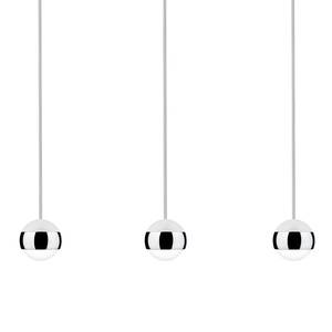 LED-hanglamp Capsule II glas / chroom - 3 lichtbronnen