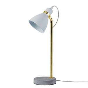 Tafellamp Orm aluminium / beton - 1 lichtbron - Wit/goudkleurig