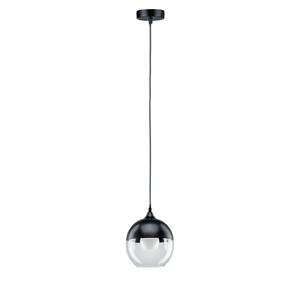 Suspension Vanja II Verre / Acier inoxydable - 1 ampoule - Noir