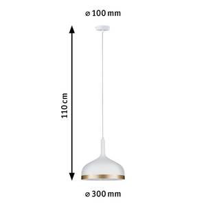 Hanglamp Embla I roestvrij staal - 1 lichtbron - Wit