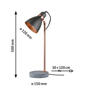Tafellamp Orm aluminium / beton - 1 lichtbron - Zwart/Koperkleurig