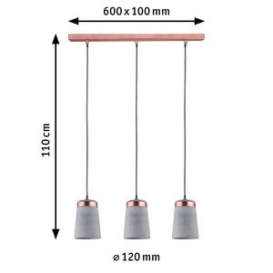 Suspension Stig II Béton - 3 ampoules