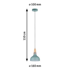Hanglamp Juna I massief rubberboomhout / roestvrij staal - 1 lichtbron