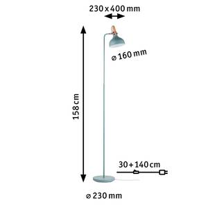 Staande lamp Juna aluminium - 1 lichtbron