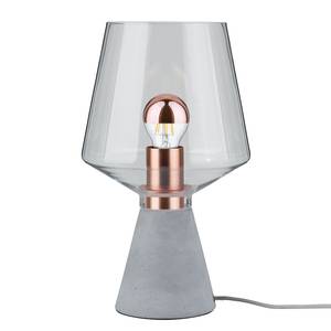 Tafellamp Yorik transparant glas / beton - 1 lichtbron