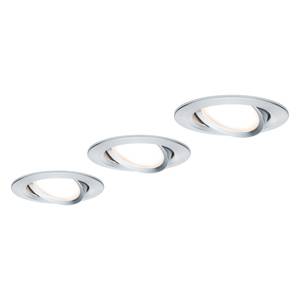 LED-inbouwlamp Coin aluminium - 3 lichtbronnen - Aluminiumkleurig