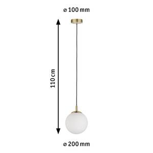 Hanglamp Menja melkglas / messing - 1 lichtbron