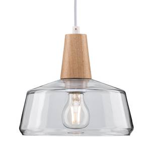 Suspension Ylvie Verre transparent / Aluminium - 1 ampoule