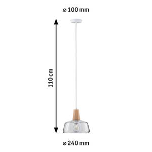 Hanglamp Ylvie transparant glas / aluminium - 1 lichtbron