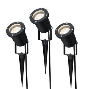 LED-spieslamp Quorn aluminium - 1 lichtbron