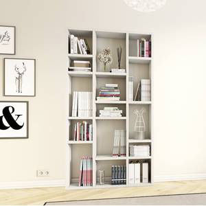 Bibliothèque Emporior IV Blanc crème - Largeur : 120 cm