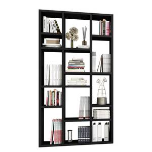 Boekenkast Emporior IV Eikenhouten zwartbruin look - Breedte: 120 cm