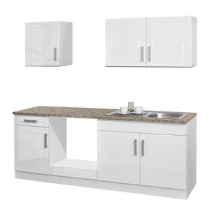Keukenblok Varel I Hoogglans wit/wit - Zonder elektrische apparatuur