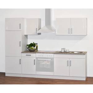 Küchenzeile Varel III Hochglanz Weiß / Weiß - Ohne Elektrogeräte
