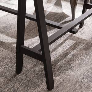 Table Bron Pin massif / Acier - Pin foncé / Noir