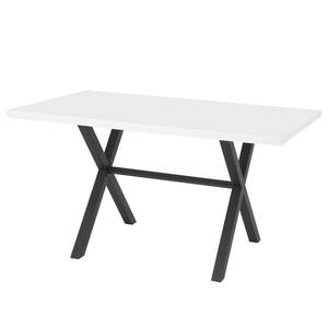 Table Conway Acier - Noir - Blanc