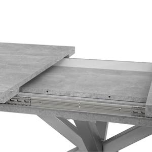 Eettafel Jurien (met uitschuiffunctie) - Concrete look - Zilver