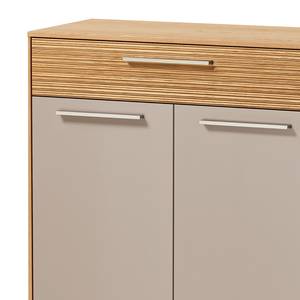 Kast Loveno III deels massief eikenhout/metaal - Taupe - Breedte: 72 cm