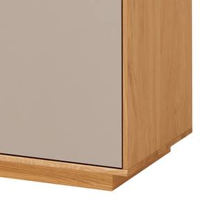 Schoenenkast Loveno V deels massief eikenhout/metaal - Taupe - Breedte: 86 cm