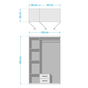 Drehtürenschrank Septon Weiß