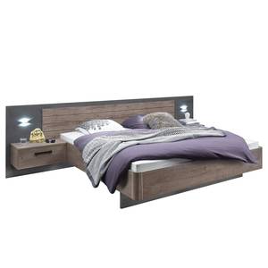 Bedframe Lunden Bruin - Plaatmateriaal - 317 x 93 x 207 cm