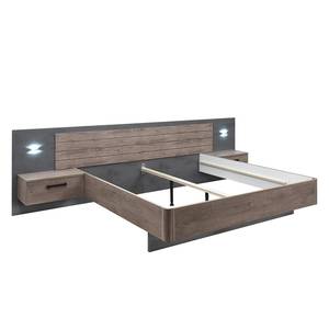 Bedframe Lunden Bruin - Plaatmateriaal - 317 x 93 x 207 cm