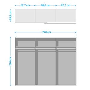 Schwebetürenschrank Candelo Breite: 270 cm - 2 Türen