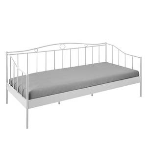 Metalen bed Mackenzie gelakt ijzer - Wit