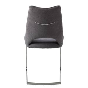 Chaises cantilever Nidri (lot de 2) Tissage à plat / Acier inoxydable - Gris