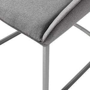 Chaises cantilever Nidri (lot de 2) Tissage à plat / Acier inoxydable - Gris clair