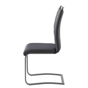 Chaises cantilever Hobro (lot de 2) Tissu / Acier