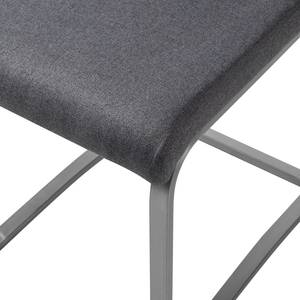 Chaises cantilever Hobro (lot de 2) Tissu / Acier