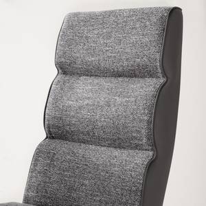 Chaise cantilever Abenra Tissu structuré / Acier - Acier inoxydable - Gris - Lot de 2