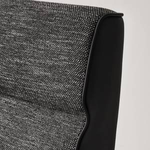 Chaise cantilever Abenra Tissu structuré / Acier - Acier inoxydable - Noir - Lot de 2