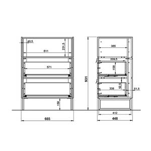 Ensemble meubles TV Mamiko II (2 élém.) Graphite