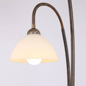 Staande lamp Capri melkglas / messing - 2 lichtbronnen