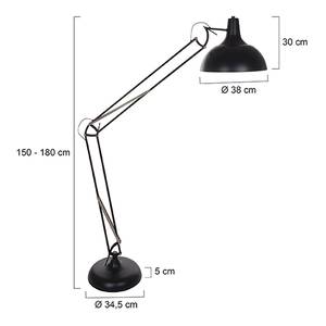 Lampadaire Mexlite VI Acier - 1 ampoule - Noir