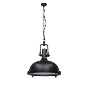 Hanglamp Mexlite XI staal / glas - 1 lichtbron - Zwart