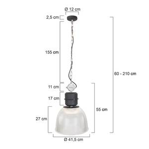Pendelleuchte Clearvoyant Plexiglas / Acier - 1 ampoule