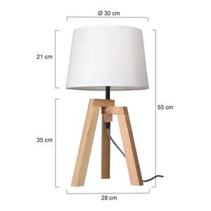 Lampe Mexlite X Tissu mélangé / Hêtre massif - 1 ampoule