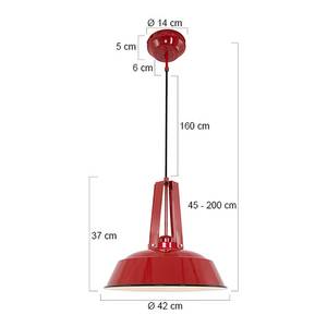 Suspension Mexlite XV Acier - 1 ampoule - Rouge