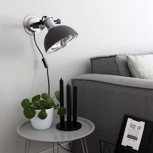 Wandlamp Brooklyn staal - 1 lichtbron - Zwart