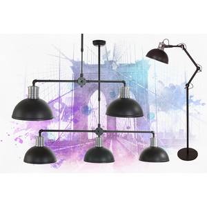 Lampadaire Brooklyn Acier - 1 ampoule - Noir