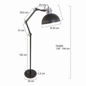 Lampadaire Brooklyn Acier - 1 ampoule - Noir