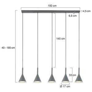 Hanglamp Cornucopia III staal - Aantal lichtbronnen: 5