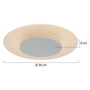 LED-Deckenleuchte Elanora Acrylglas / Stahl - 1-flammig - Durchmesser: 36 cm