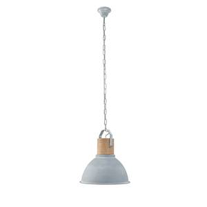 Suspension Mexlite XXIV Acier / Hêtre massif - 1 ampoule - Gris