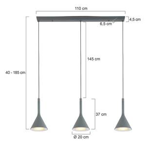 Suspension Cornucopia III Acier - Nb d'ampoules : 3