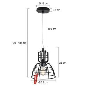 Hanglamp Mark II staal - 1 lichtbron