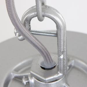 Hanglamp Mexlite XXII staal / glas - 1 lichtbron - Zilver